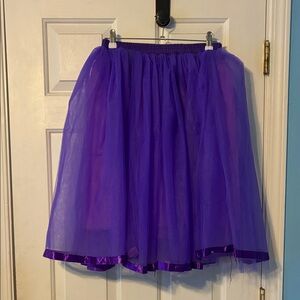 Purple Tulle A-Line Skirt - Women
